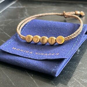 Monica Vinader Linear Bead Friendship Bracelet - Rose Gold